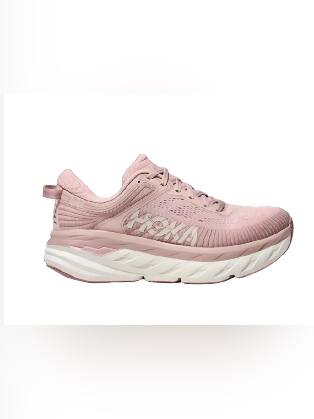 Hoka Women's Bondi 7 Pink Athletic Running Shoe, size 6